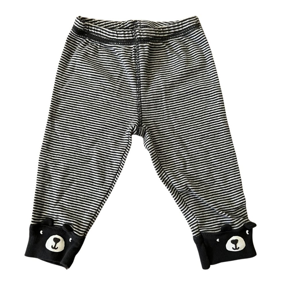 Carter's striped pants with bears on bottom cuffs